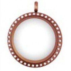 N00-00024 25MM Rose Round Locket Necklace