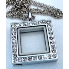 N00-00050 Square Floating Charm Necklace